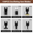 thumbnail image 2 of Vensio 159 Pcs Universal Titanium Oscillating Multitool Saw Blades Sandpaper Kits, 2 of 8