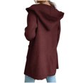 thumbnail image 4 of Light Cardigans for Women Fashion Strip Knit Hooded Sweater Cardigan Jacket on Clearance, 4 of 9