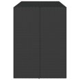 thumbnail image 2 of vidaXL Bar Table with Glass Top Black 145x80x110 cm Poly Rattan, 2 of 4