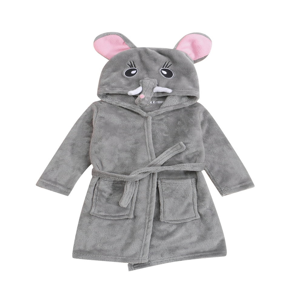 Robe de Bain Épaisse à Manches Longues pour Enfant avec Capuche
