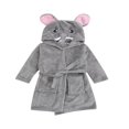 thumbnail image 1 of Kid Robe Long Sleeve Thick Bath Hooded Sleeping Gown, 1 of 5