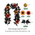 thumbnail image 2 of Halloween Thanksgiving Decoration Artificial Plants Wall-Mounted Maple Leaves Rattan Decorative Pendant, 2 of 2