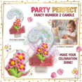 thumbnail image 2 of Goleeg Pink Flower Birthday Number Candles, Number 2 Candle - Cupcake Decorations, Pink Theme Candles, Flower Theme Party Decorations, Suitable for Party Celebrations, 2 of 6