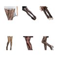 thumbnail image 2 of Bas en Maille à Motif de Fleurs pour Femmes, Bas en Dentelle, Collants Résille pour Femmes, Collants Ajourés, Collants, Bas, 2 of 6