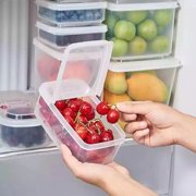 yulier Kitchen Airtight Food Storage Containers with Lids, Snack Box Spice Seasoning Condiment Storage Box Clear Plastic Leak Proof Small Food Containers