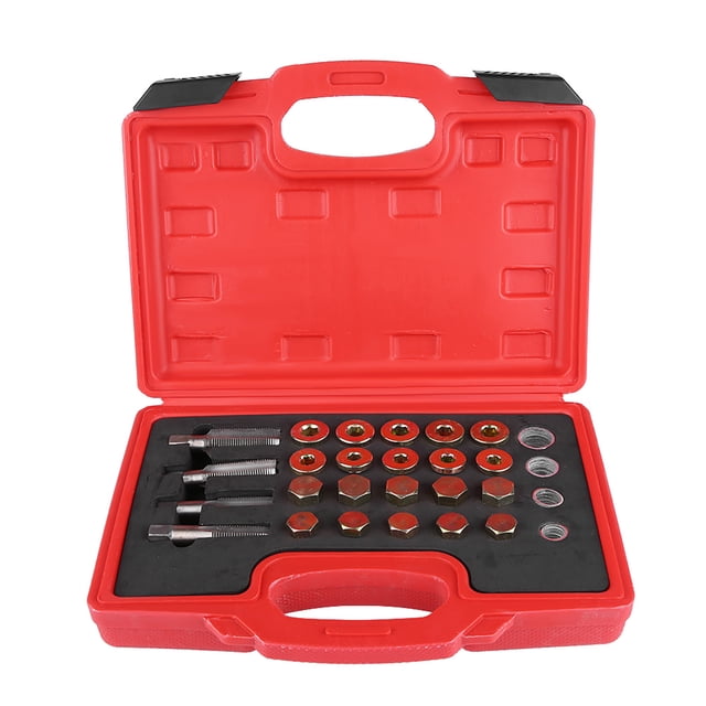 64Pcs Kit de Réparation de Filetage d'Huile Carter Boîte de Vitesses Vidange Bouchon Outil Ensemble M13 M15 M17 M20