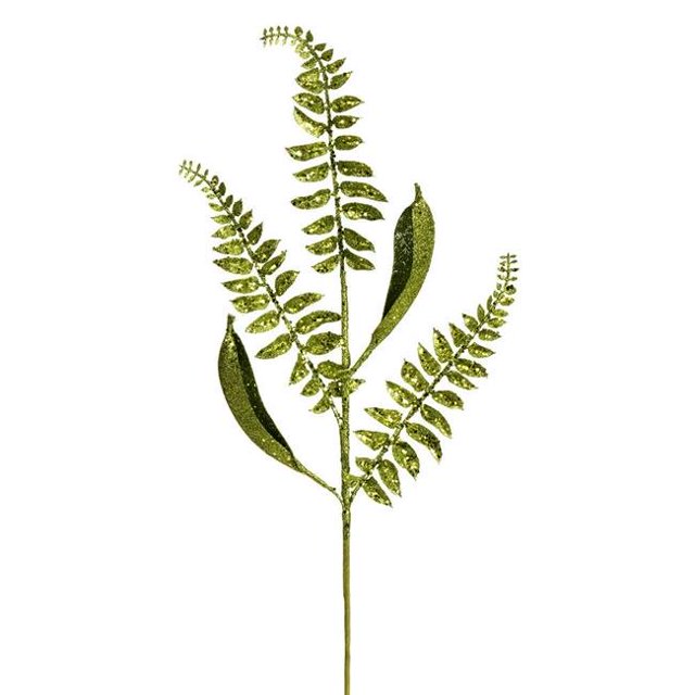 Vickerman QG192273 33 in. Lime Fern Leaf Spray - 6 per Bag