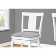 thumbnail image 2 of Monarch Specialties Bar Stool, Set Of 2, Swivel, Counter Height, Kitchen, Wood, Pu Leather Look, White, Grey, Transitional, 2 of 4