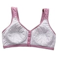 thumbnail image 4 of Timegard Bras for Women Plus Size Wirefree Front Closure Button Wide Strap Comfortable Full Support Bra, 4 of 7