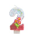 thumbnail image 1 of Goleeg Pink Flower Birthday Number Candles, Number 2 Candle - Cupcake Decorations, Pink Theme Candles, Flower Theme Party Decorations, Suitable for Party Celebrations, 1 of 6