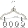 thumbnail image 4 of Matte Black Plastic 4-Notches Top Hanger  25 Pack, 4 of 5