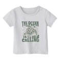 thumbnail image 3 of Hauts Filles Décontractés Enfants Motif Lettres Multicolores Manches Courtes Col Rond T-Shirts et Chemises, 3 of 3