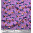thumbnail image 1 of Soimoi Cotton Cambric Fabric Text,Rugby Ball & Bird Cartoon Fabric Prints by Yard 56 Inch Wide, 1 of 3