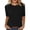 Black, variant on ManxiVoo Short Sleeve Ribbed Knit Sweater for Women Summer Crewneck Pullover Top Soft Lightweight Tunic for Casual Comfort and Trendy Relaxed Style XL Size Hot Pink