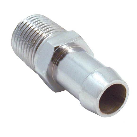 Spectre Industries Hose End Fitting 5953 For 5/8 Inch Heater Hose; Straight; Triple Chrome Plated; Silver; Single
