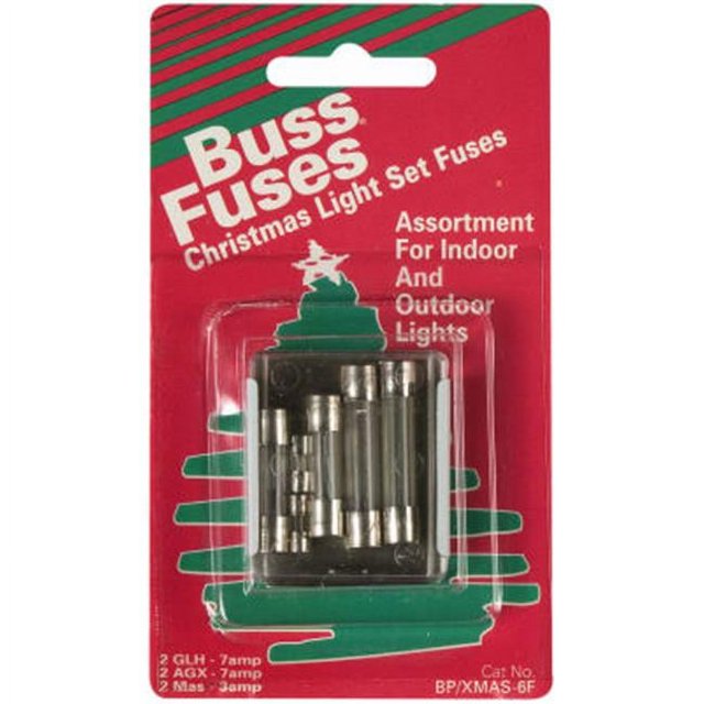 Fusibles de Remplacement pour Guirlande Lumineuse de Noël, 6-Pk. -BP/XMAS-6F