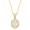 Yellow Gold, variant on Cate & Chloe Zelda 18k Yellow Gold Plated Pendant Necklace with Simulated Diamond Crystals for Women