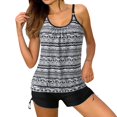 thumbnail image 3 of Swimsuit Women Bathing Suits 2 Piece Tummy Control Blouson Tops With Bottom Shorts Flattering Swimming Suits, 3 of 9