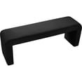 thumbnail image 3 of Bowery Hill Contemporary Upholstered Velvet Bench in Black Finish, 3 of 5