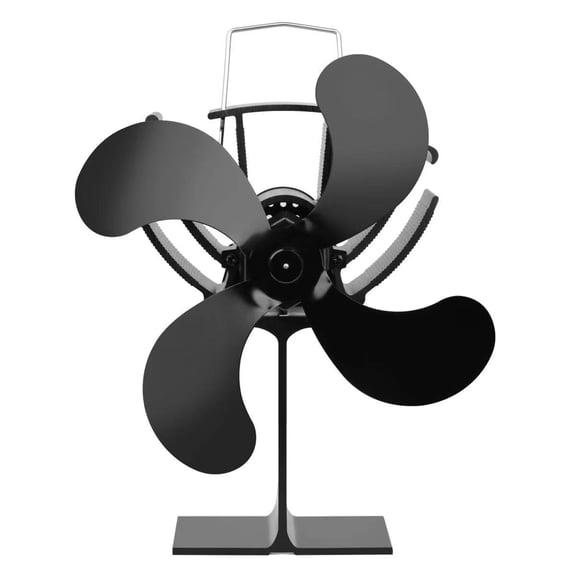 Riwcyla Ventilateur de Foyer Ventilateur à Chaleur Noir 4 Ventilateur de Foyer Silencieux Ventilateur de Distribution de Chaleur Efficace, Parfait pour une Utilisation Quotidienne, les Activités de Plein Air, les Voyages et les occasions Décontractées