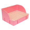 thumbnail image 4 of MERIGLARE Rabbit Litter Box Bedpan Corner Toilet Box for Chinchillas Guinea Pigs Bunny pink pp mesh, 4 of 9