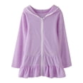 thumbnail image 1 of Peignoir à Capuche à Fermeture à Glissière pour Filles, Robe de Plage Absorbante pour Enfants, 1 of 6