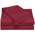 thumbnail image 1 of Hotel Collection 1200 Super Soft & Wrinkle Free Luxurious Stripe 6-Piece Sheet Set (Full, Burgundy), 1 of 1
