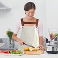 thumbnail image 4 of Solid Color Kitchen Apron Waterproof Oil Resistants Cooking Baking Cleaning Adjustable Ties Bib Adult Unisex, 4 of 6