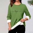 thumbnail image 1 of Heisall Chemises de Base pour Femmes Automne Hiver Imprimé Floral Col Rond Manches Longues Épaissies Polaire Teddy Shearling Chaud Ajusté Hauts Thermiques pour Usage Quotidien par Temps Froid, 1 of 3