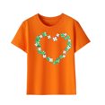 thumbnail image 1 of FAIWAD Hauts pour Enfants pour la Saint-Patrick Manches Courtes Col Rond Ample Confortable Chandail Garçons Filles Mignon T-Shirts Imprimés, 1 of 4