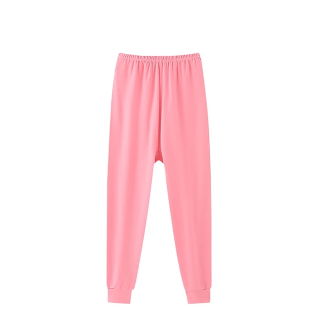 Pantalon de Jogging Unisexe pour Enfants en Molleton Doux à Enfiler, Pantalon de Survêtement en Éponge Française de Base, Décontracté, pour Détente et Sommeil, pour Garçons et Filles, Roses, 10 Ans