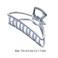 thumbnail image 3 of Pince à Griffe Style Simple Poignée Portative en Alliage Robuste Cheveux Exquis Géométriques Accessoires Barrettes pour Femmes Blanc/arc, 3 of 6