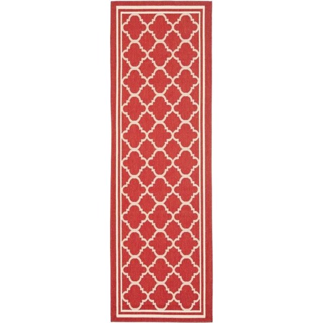 Safavieh Courtyard Red Indoor Outdoor Runner Rug, 2'3' x 18', Machine Made, Polypropylene