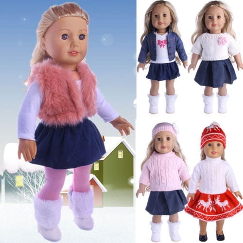 Vêtements de Poupée Robe Ensembles Pyjamas pour 18 Pouces American Girl Our Generation