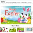 thumbnail image 4 of Agiferg Easter Banner Holiday Decorations Eggs Bunny Banner Cloth Holiday Party Photo Background, 4 of 5