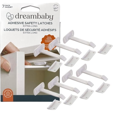 Dreambaby® Adhesive Safety Latches | Extra Long | Ages 0 Months + | Recommended for Toddlers or Infants