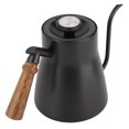 thumbnail image 4 of Bouilloire café, Gouttière anti-corrosion en acier inoxydable MAGT 850ml en acier inoxydable avec manche en bois pour la cuisine à domicile(With thermometer), 4 of 8