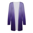 thumbnail image 4 of Pxiakgy cardigans pour Femmes Cardigan Mode pour Femmes Cardigan Décontracté Uni avec Poches Veste Cardigan à Manches Longues Violet m, 4 of 4