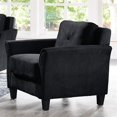 thumbnail image 3 of Hartford 2 Piece Microfiber Loveseat and Chair Set in Black, 3 of 3