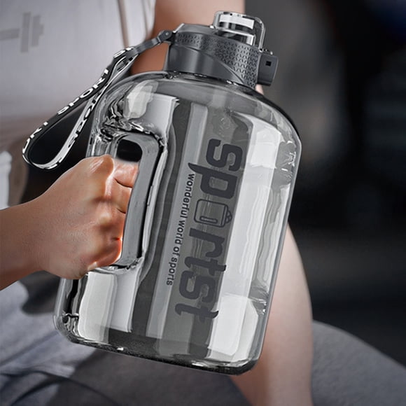 Large Capacity Water Bottle with Straw and Handle - 2700ml Big Water Jug for Gym, Hiking, and School - BPA-Free Plastic Sports Water Bottle for Men and Women