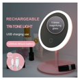 thumbnail image 2 of Miroir de Maquillage à DEL avec Rangement, Miroir pour le Visage à DEL, Gradateur Tactile Réglable, Miroir de Coiffeuse USB à DEL pour Table et Bureau, Miroir Cosmétique, Utilisation Grand, 2 of 7