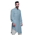 thumbnail image 3 of Atasi Kurta Traditionnel en Rayonne Imprimée à Col Mandarin pour Hommes Chemise Décontractée, 3 of 6