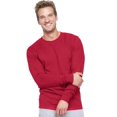 thumbnail image 1 of Hanes Beefy-T T-Shirt à Manches Longues pour Hommes, P, Rouge Foncé, 1 of 1
