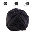 thumbnail image 3 of CSChome Sleeping Hat Hair Care Adjustable Satin Faux Silk Bonnet Front Knot Back Adjustable Buckle Large Long Curly Hair Wrap Elastic Drawstring Beauty Hat, 3 of 7