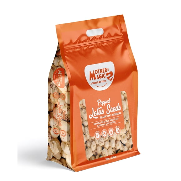 Mother's Magic Graines de lotus soufflées – Makhana nature brut 6X200G