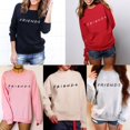thumbnail image 4 of US Womens FRIENDS Print Hoody Sweatshirt Slouch Pullover Sweater Jumper Tops, 4 of 5