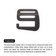 thumbnail image 4 of Unique Bargains 0.98' 25mm Webbing Release G Hook Buckle Adjusters for Backpack Strap, 8Pack Matte Black, 4 of 5