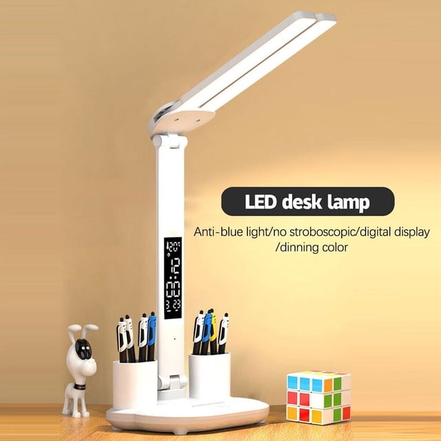 Lampe de Bureau LED Lampe de TABLE DIMMABLE Lampe de Lecture Lampe de Bureau avec Porte-Stylo