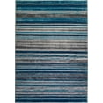 thumbnail image 1 of Kensington Stripes Abstract Pattern Area Rug Carpet in Blue Ivory, 7x10 (6'5" x 9'5", 200cm x 290cm), 1 of 5