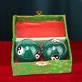 thumbnail image 2 of Portable Baoding Balls with Storage Box Durable for exercise massage ball hand Kids Elderly Parents Green Tai Chi, 2 of 9